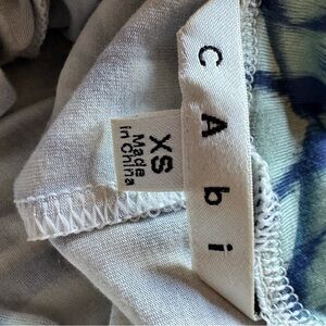 CAbi Indigo and Ivory halter back maxi dress